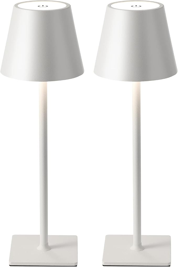 2 Pack Cordless Rechargeable Table Lamps with 5000mAh Battery