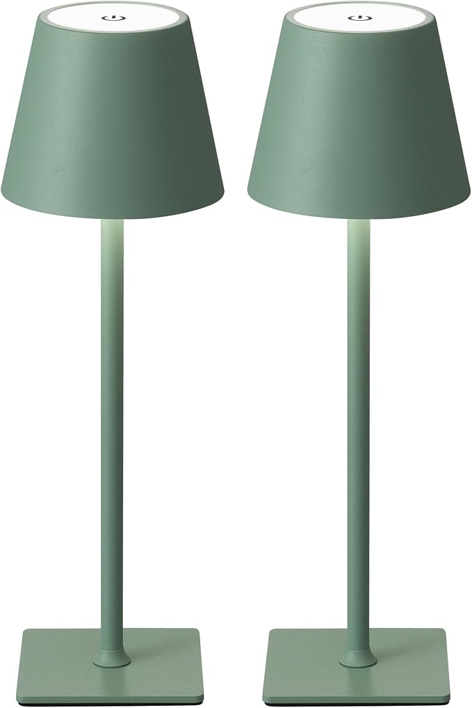 2 Pack Cordless Rechargeable Table Lamps with 5000mAh Battery