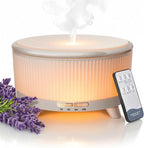 500ML Essential Oil Diffuser, 20-Hour Aromatherapy & 7-Color LED