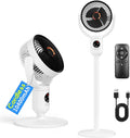 Rechargeable Pedestal Fan with 10400mAh Battery, Remote & 5 Speeds