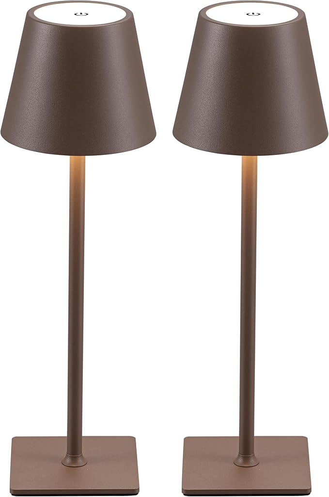 2 Pack Cordless Rechargeable Table Lamps with 5000mAh Battery