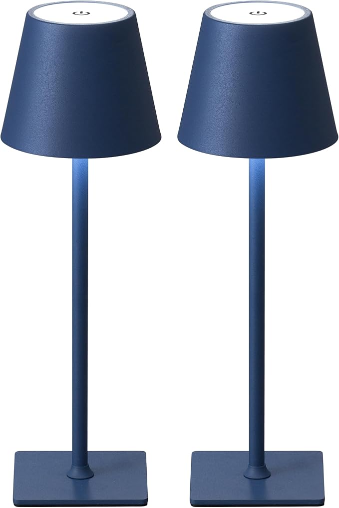 2 Pack Cordless Rechargeable Table Lamps with 5000mAh Battery