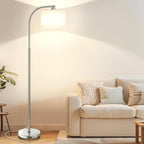 65" Modern Tall Floor Lamp with 9W 3-Color LED Bulb