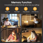 LED Desk Lamp with Clamp, 3 Colors & 10 Brightness Levels