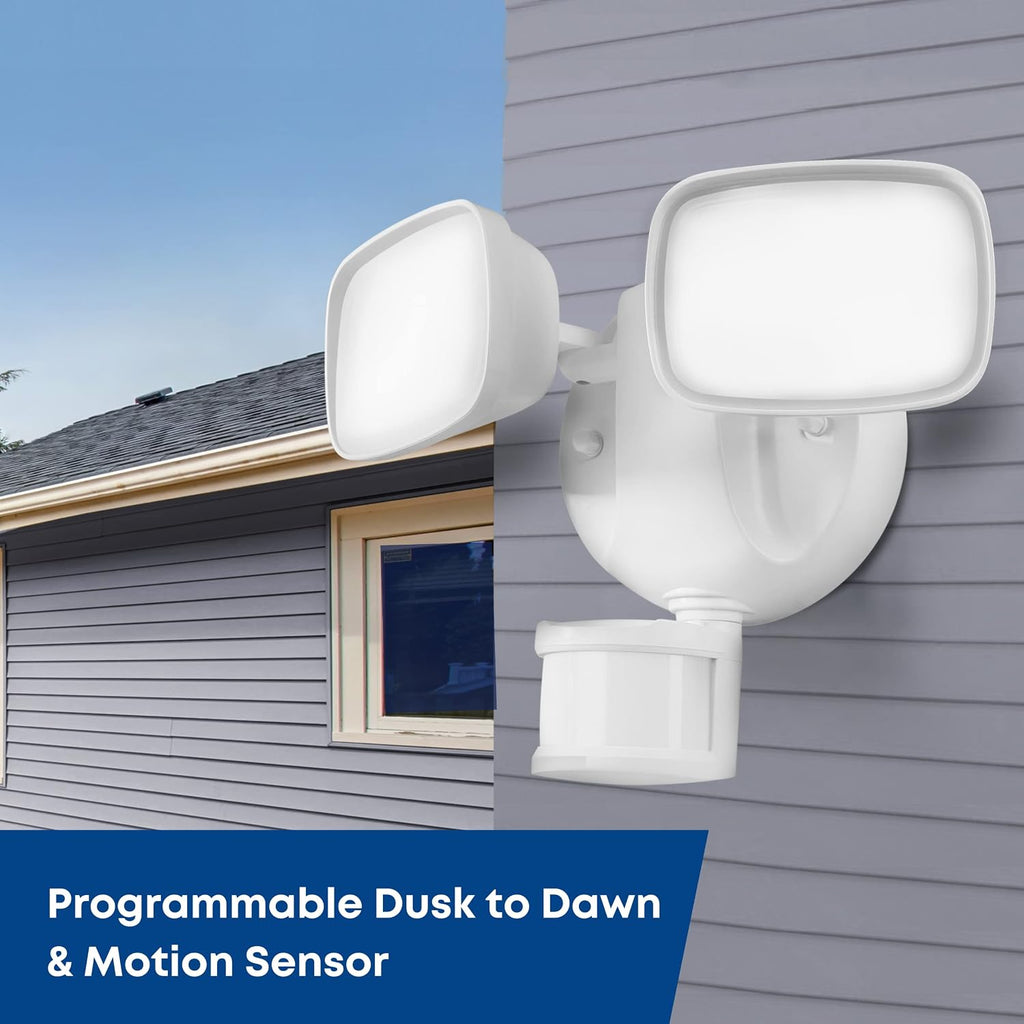 Smart Outdoor Flood Light with WiFi, Motion Sensor & Dusk-to-Dawn