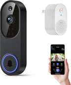 1080p Wi-Fi Video Doorbell with AI Detection & Night Vision
