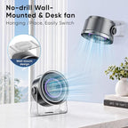 Portable Desk Fan with 100 Speeds, Turbo Airflow & 360° Tilt