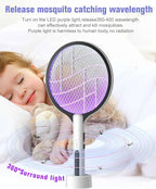 2 Pack Electric Fly Swatter 4500V Rechargeable Bug Zapper