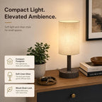 Small Plug-In Bedside Table Lamp with Touch Dimming & LED