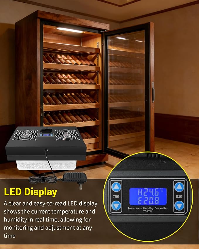 Electric Cabinet Humidifier for 10-55 Cu Ft Humidors