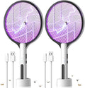 2 Pack Electric Fly Swatter 4500V Rechargeable Bug Zapper