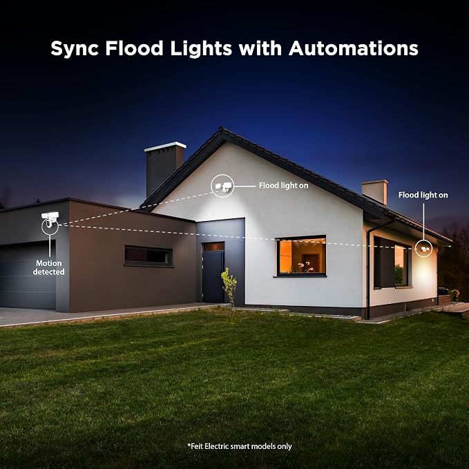 Smart Outdoor Flood Light with WiFi, Motion Sensor & Dusk-to-Dawn